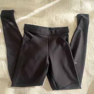 Alo Yoga High Waist Black Pocket Leggings | XS | Pilates Gym Workout Athleisure